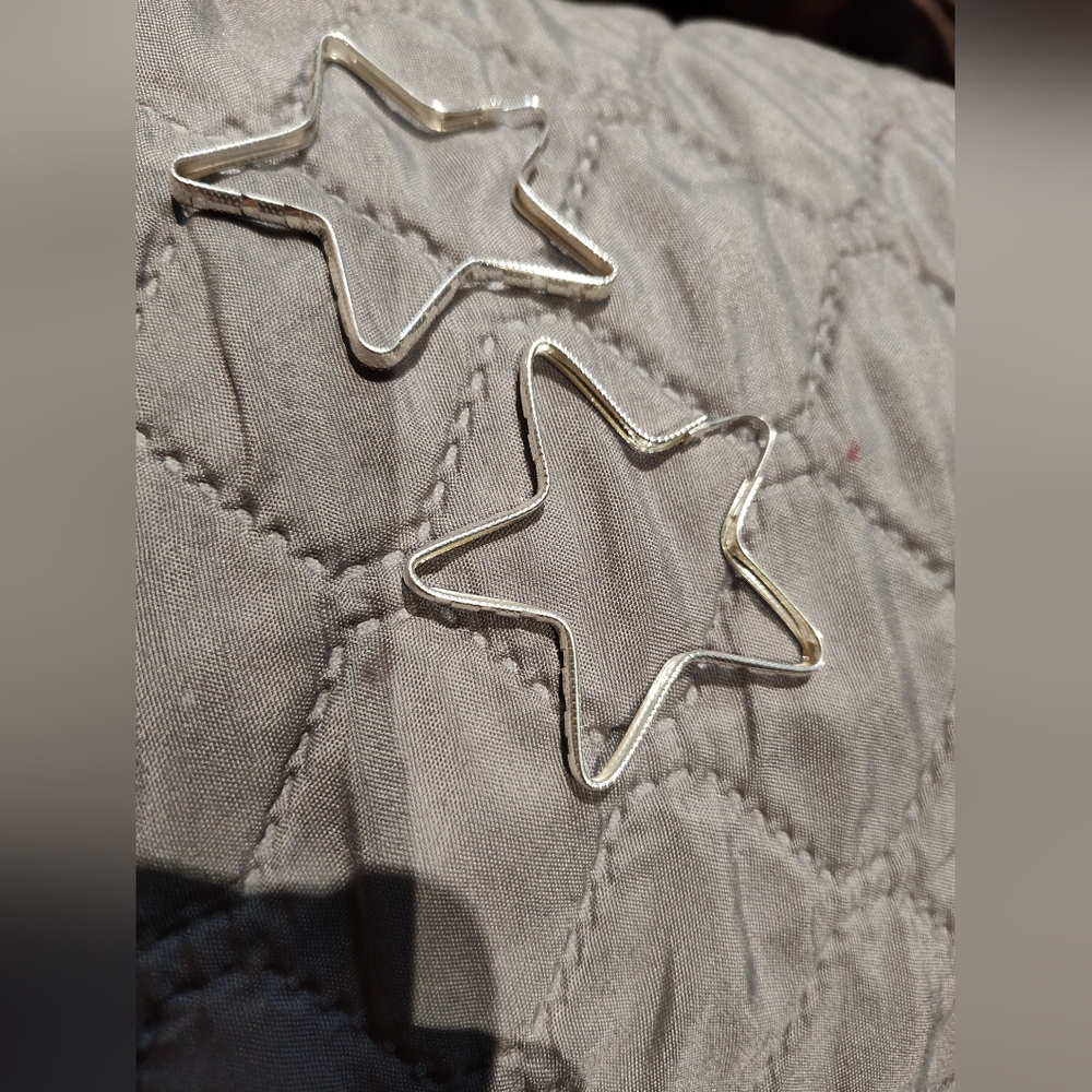 Sterling silver 925 star earrings